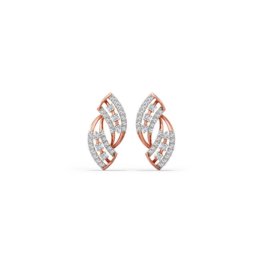 Ellura Wave Diamond Studs
