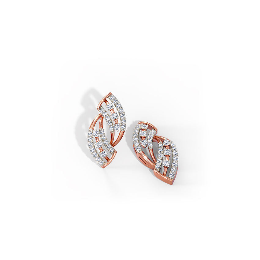 Ellura Wave Diamond Studs