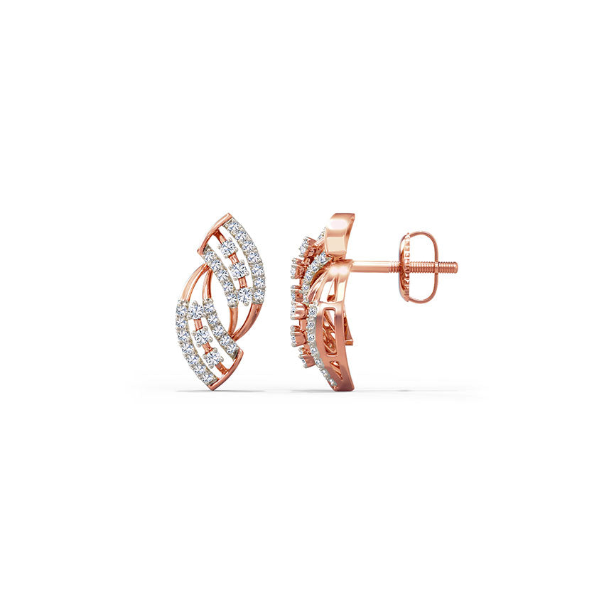 Ellura Wave Diamond Studs