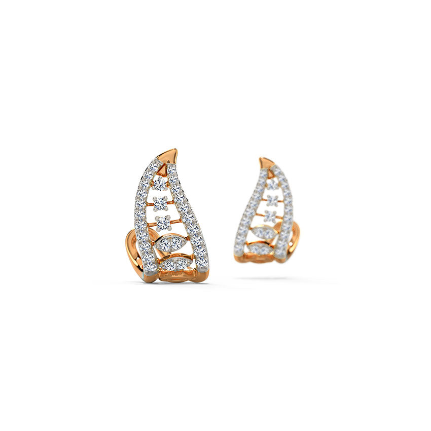 Lustra Curve Diamond Hoops