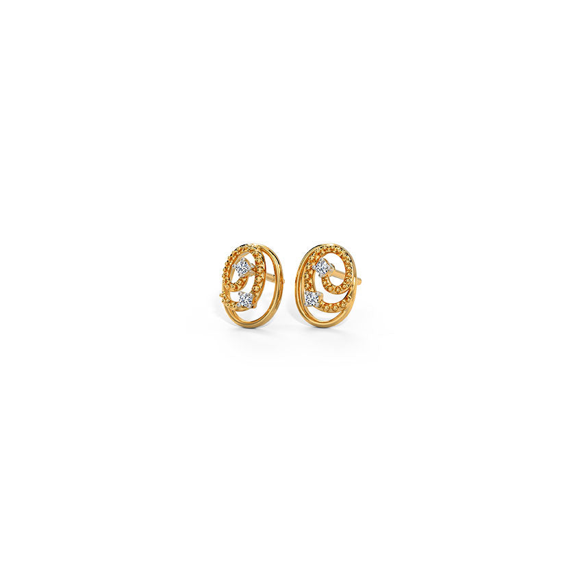 Cirquela Swirl Diamond Studs