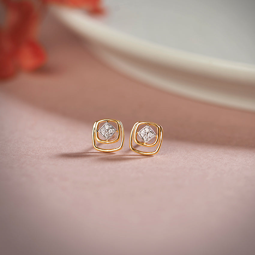 Regenta Square Diamond Studs