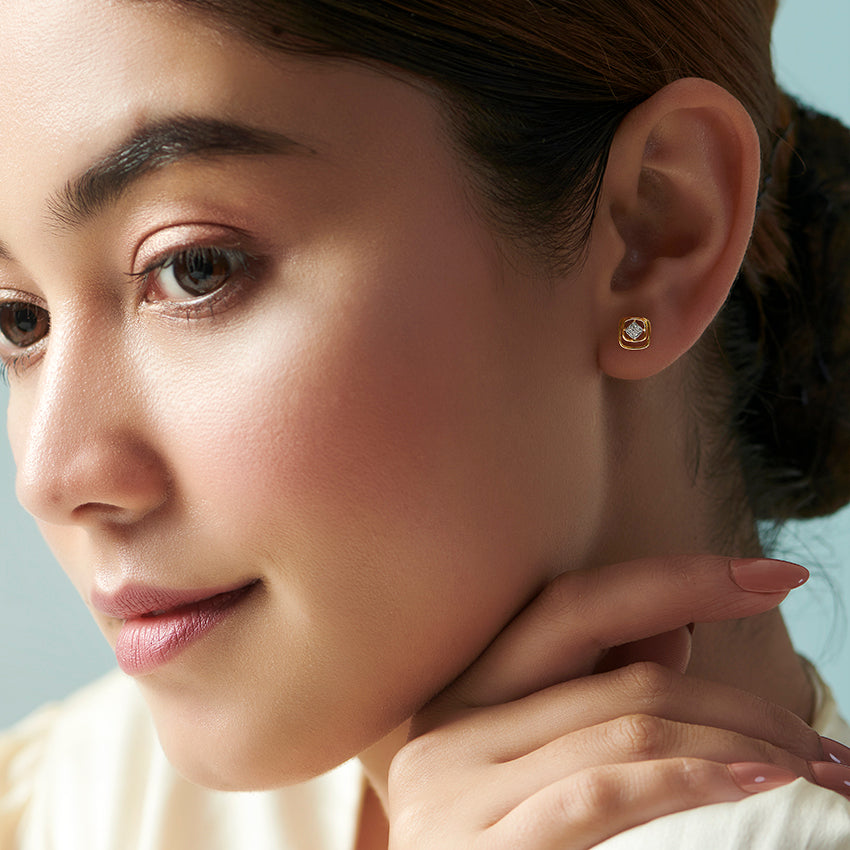 Regenta Square Diamond Studs