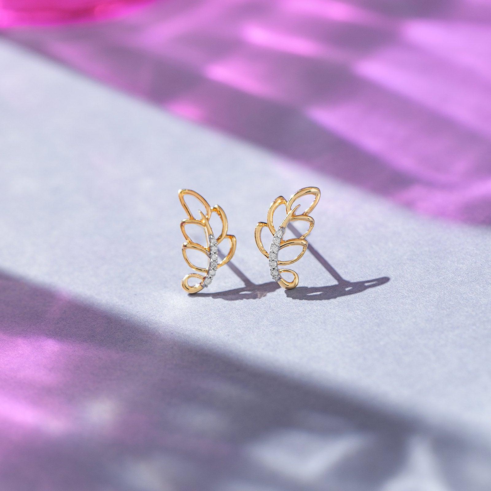 Glimmer Leaf Studs