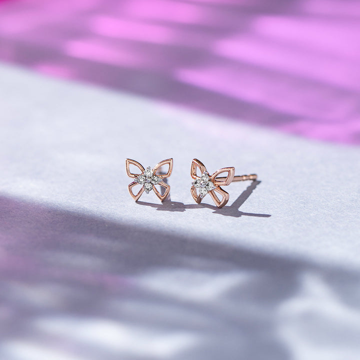 FlutterGlow Diamond Studs