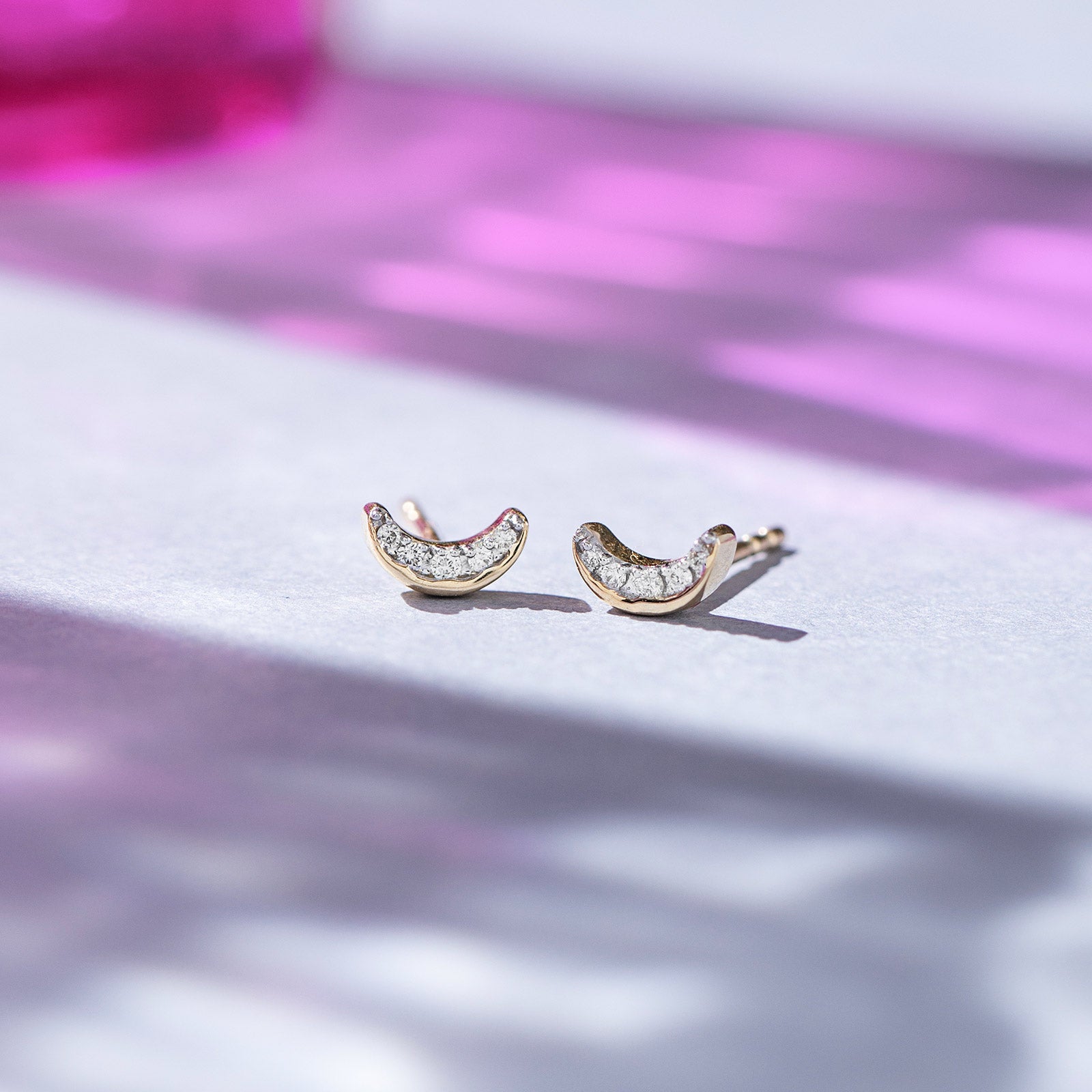 Luna Curve Diamond Studs