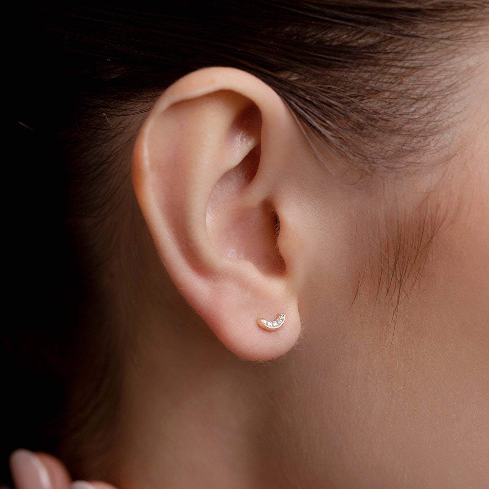 Luna Curve Diamond Studs