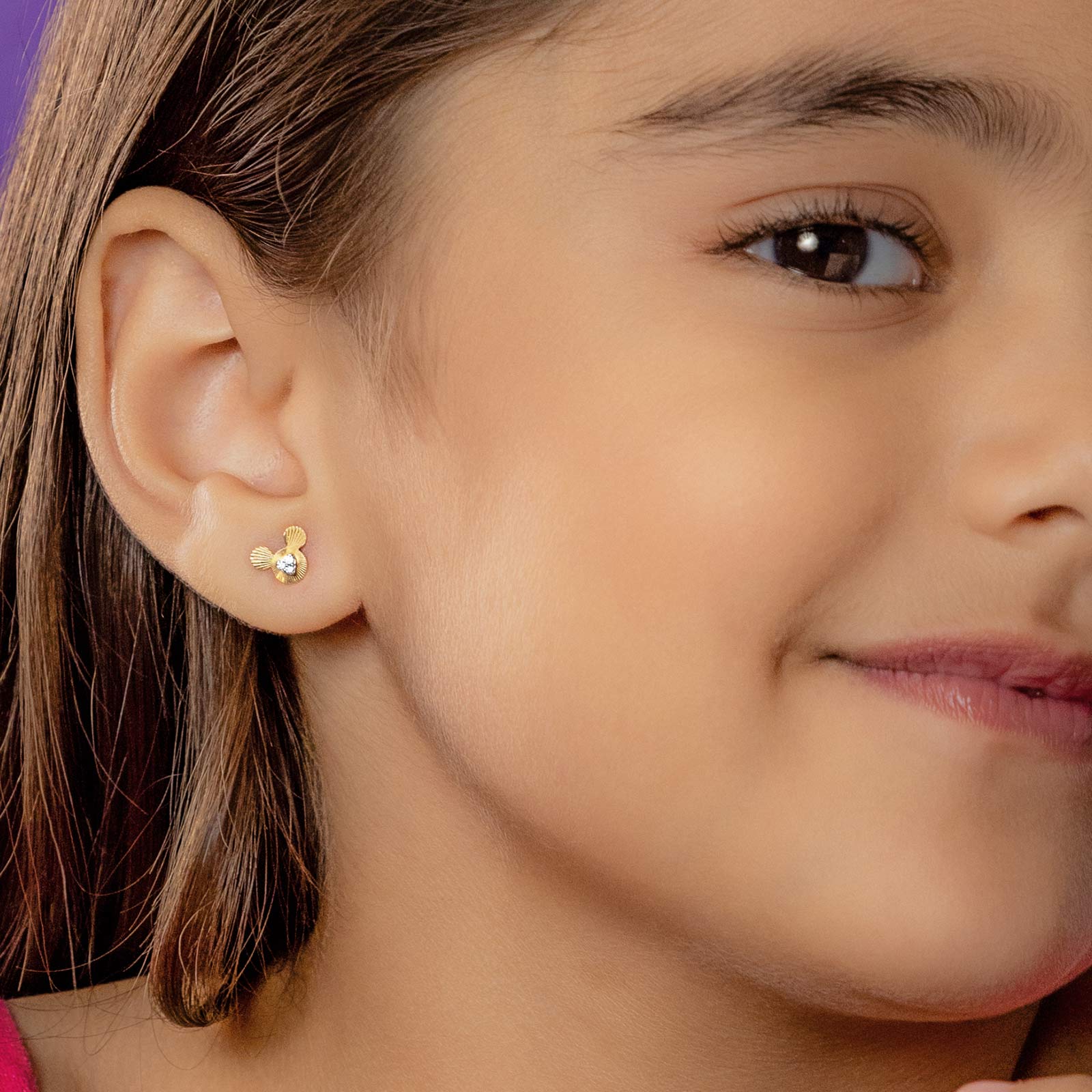 Mickey Spark Textured Diamond Studs