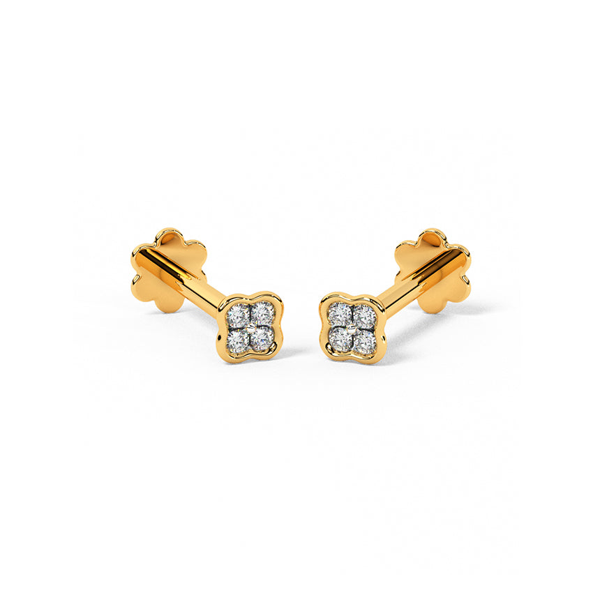 Verdora Clover Diamond Studs