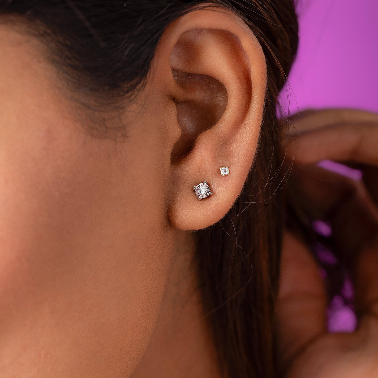Verdora Clover Diamond Studs
