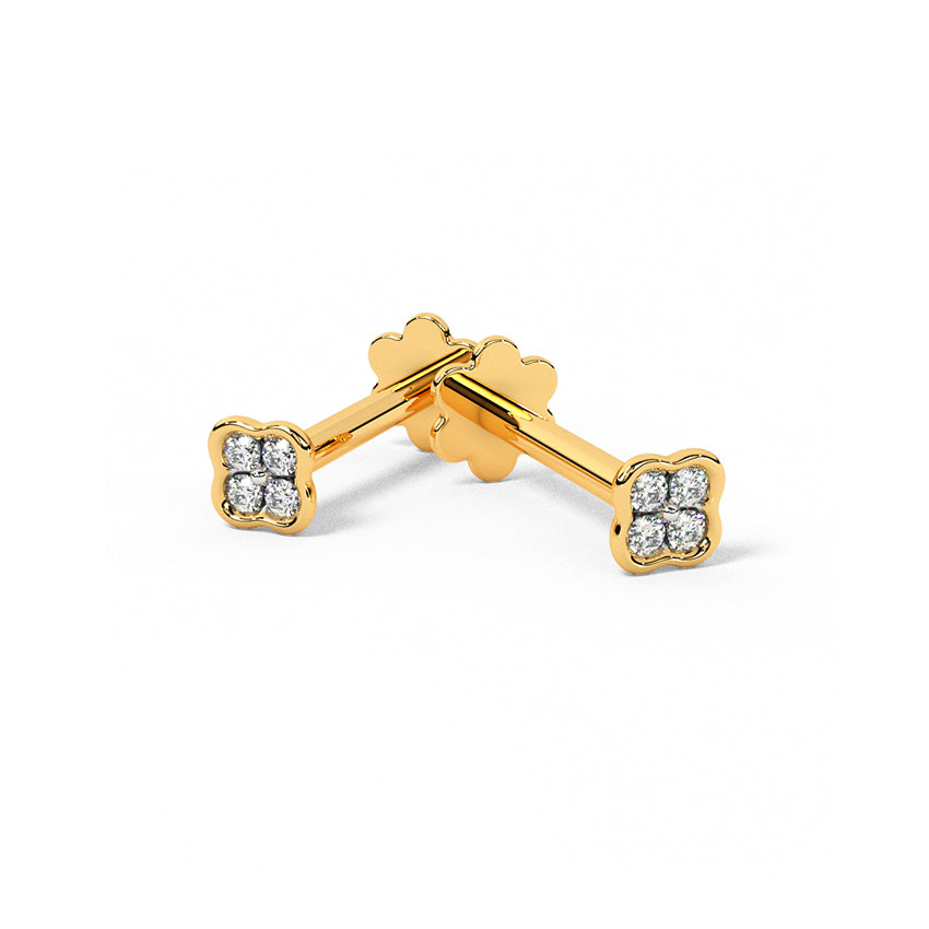 Verdora Clover Diamond Studs