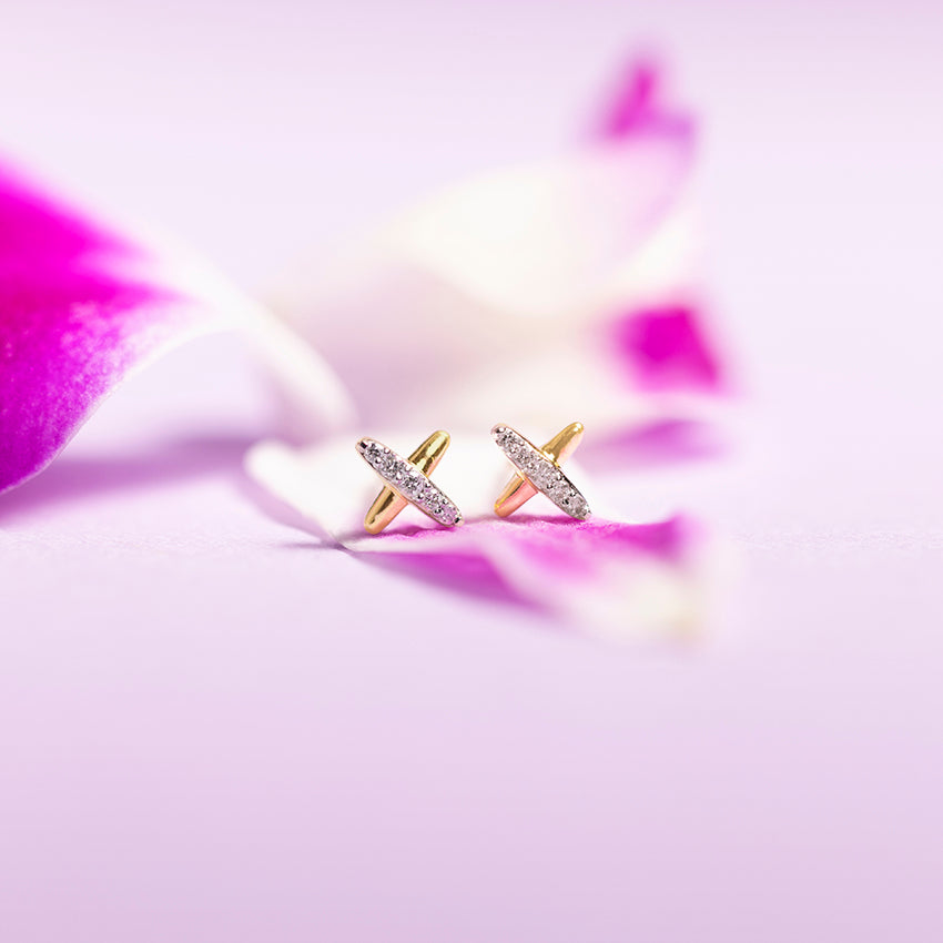 Divina Diamond Arc Studs