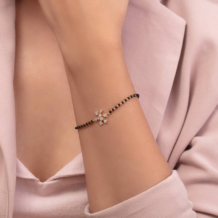 Viola Tulip Diamond Mangalsutra Bracelet