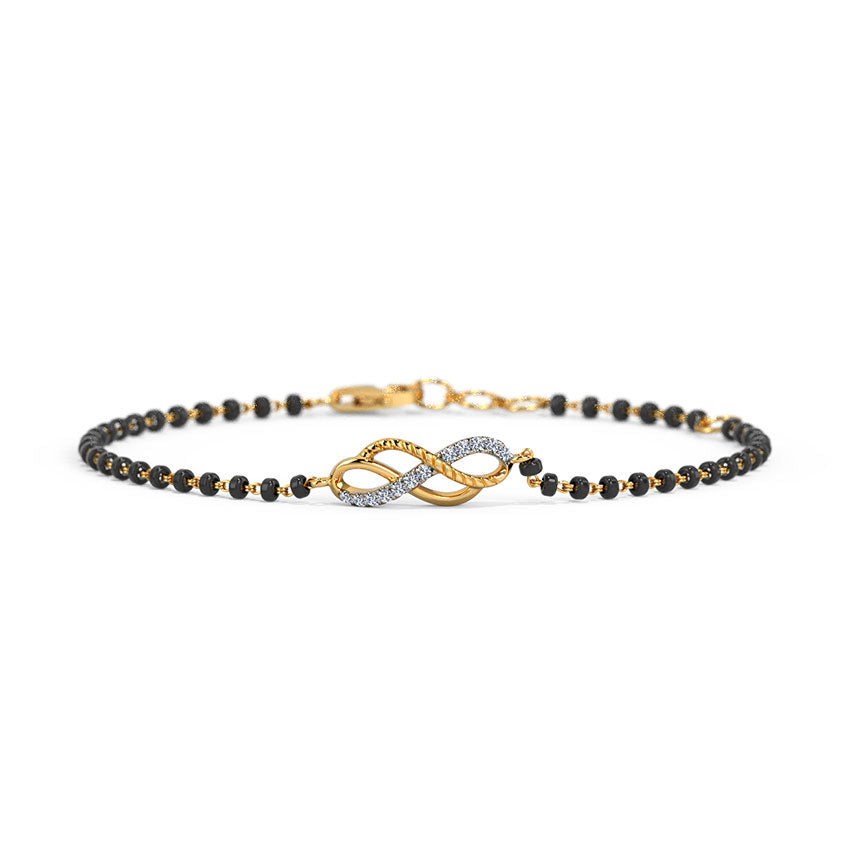 Elina Infinity Diamond Mangalsutra Bracelet
