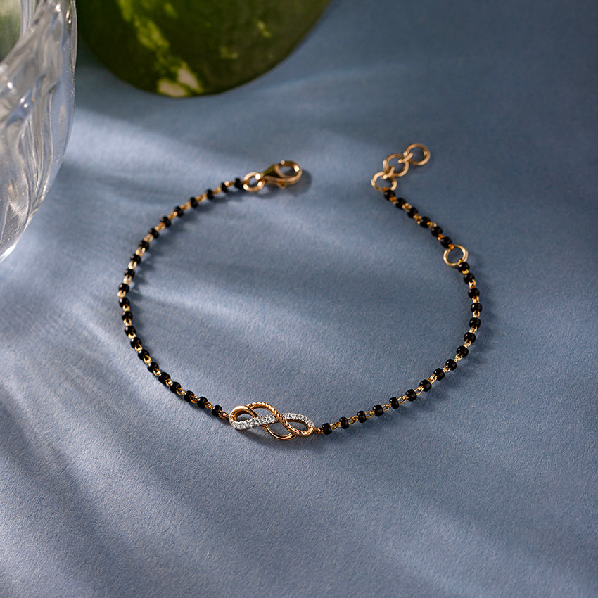 Elina Infinity Diamond Mangalsutra Bracelet