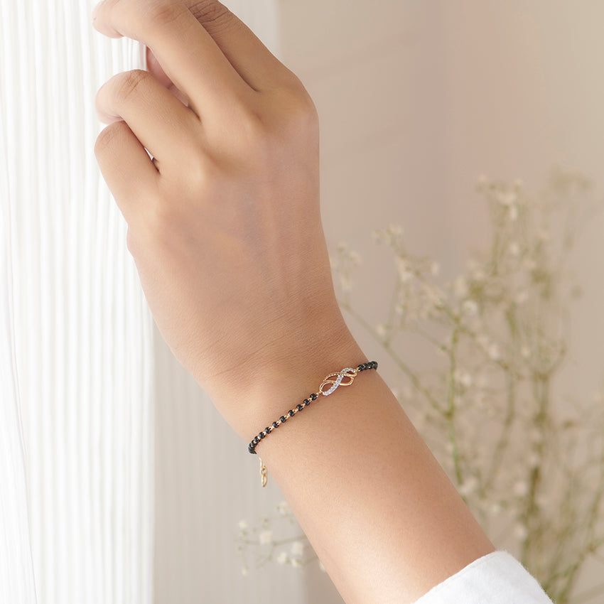 Elina Infinity Diamond Mangalsutra Bracelet