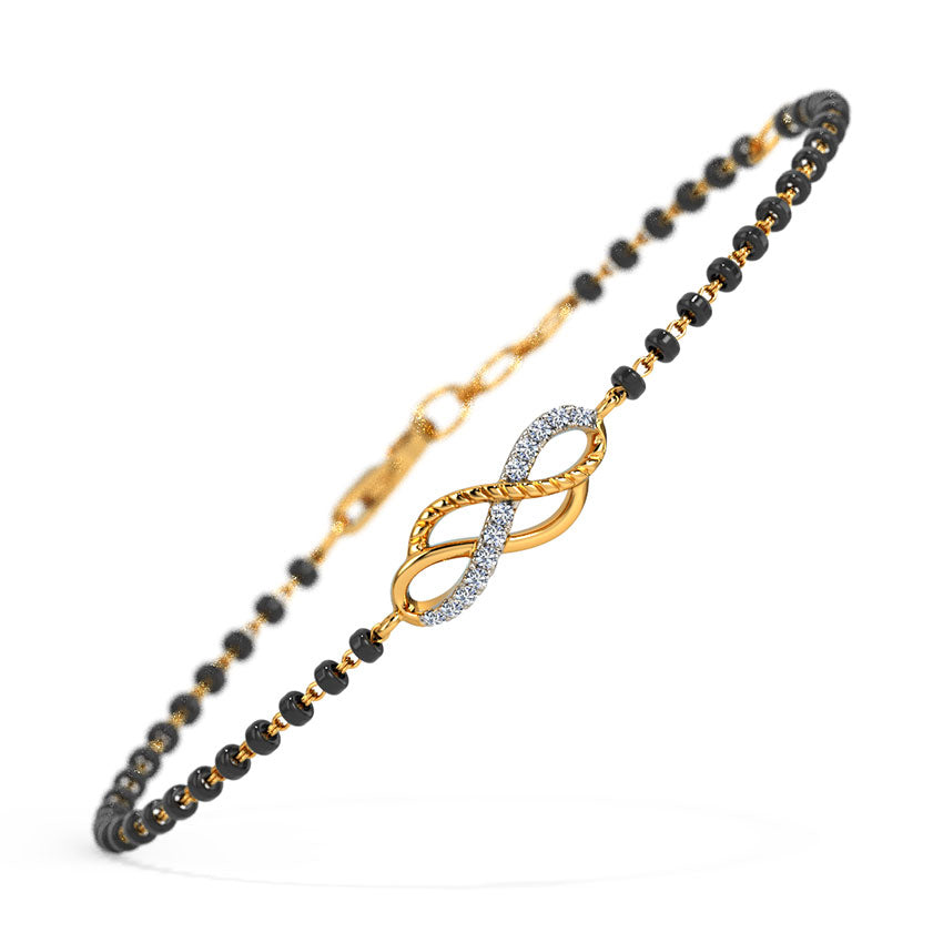 Elina Infinity Diamond Mangalsutra Bracelet