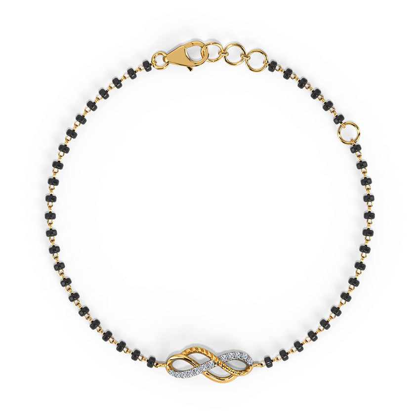 Elina Infinity Diamond Mangalsutra Bracelet