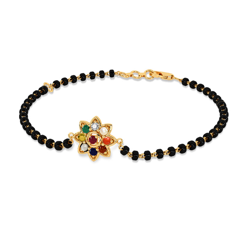 Ishira Diamond Gemstone Mangalsutra Bracelet