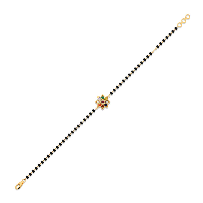 Ishira Diamond Gemstone Mangalsutra Bracelet