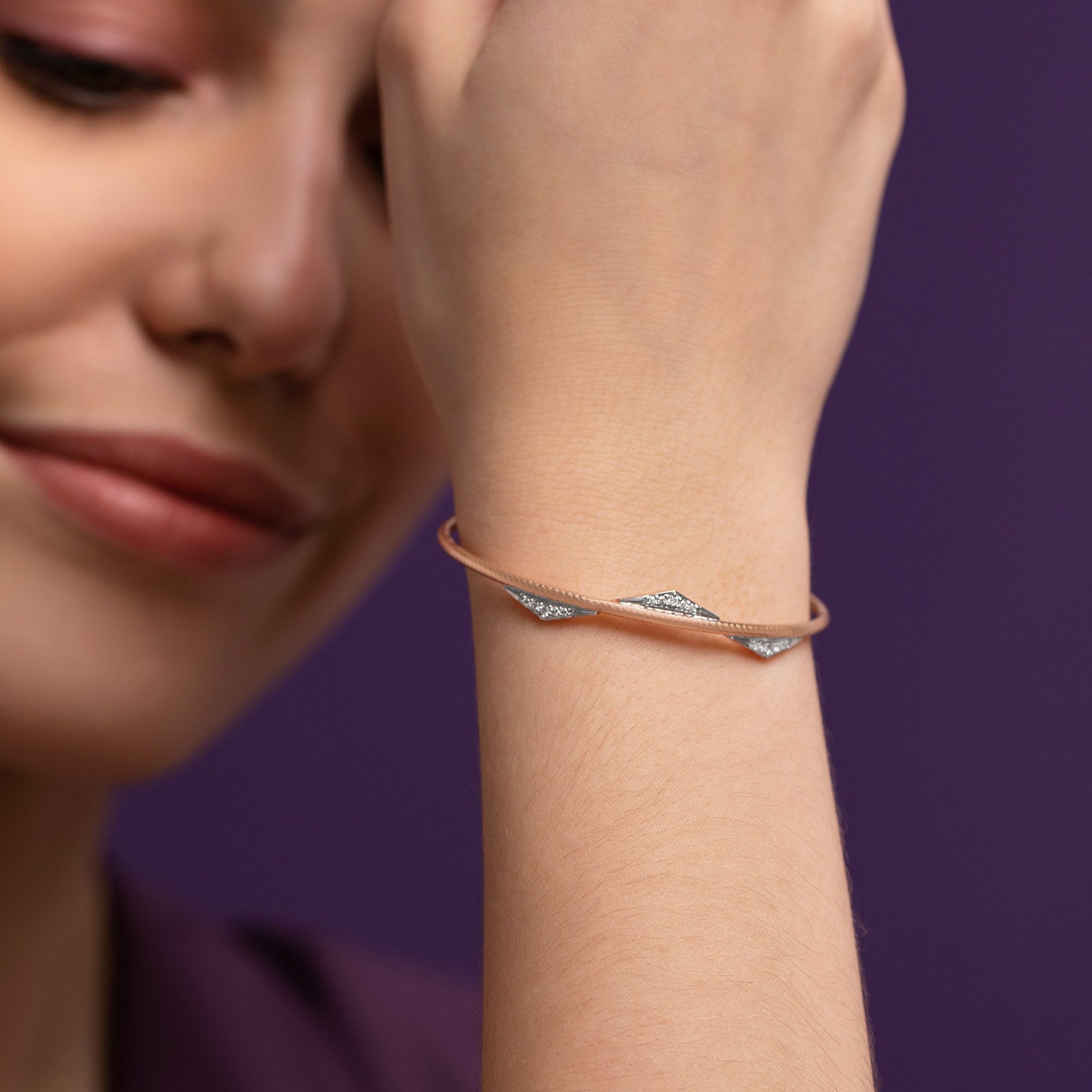 Selene Diamond Tube Bracelet