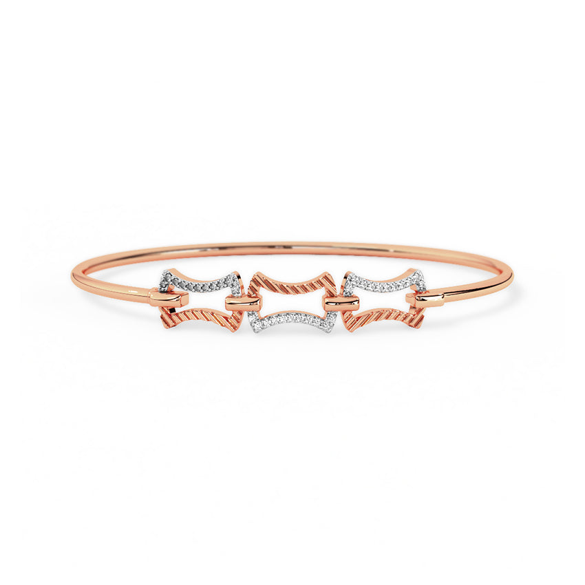 Elara Diamond Tube Bracelet