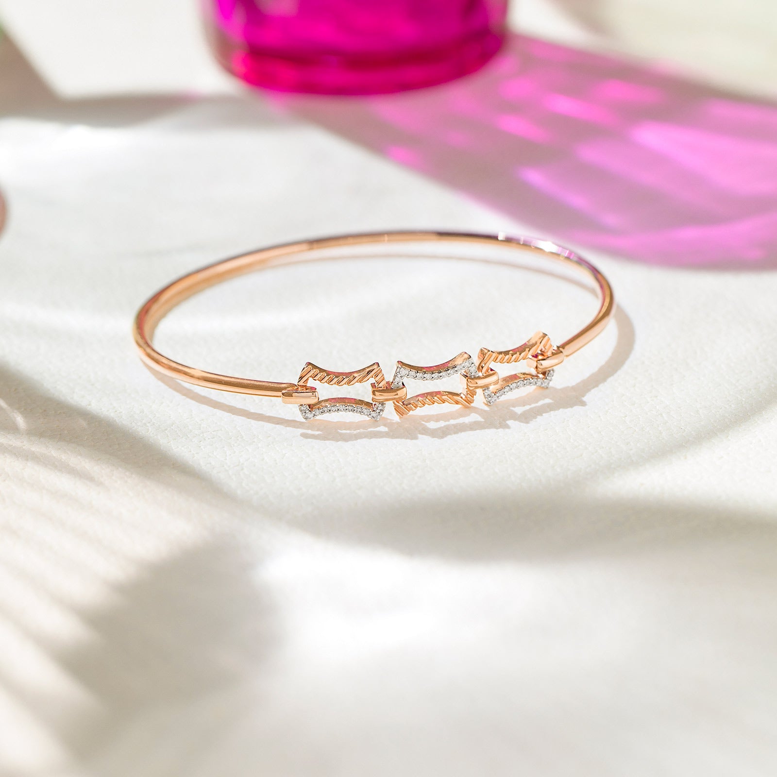 Elara Diamond Tube Bracelet