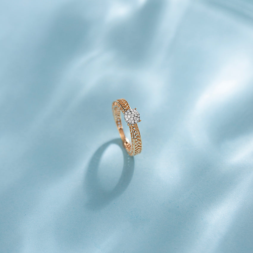 Radiant Weave Diamond Ring