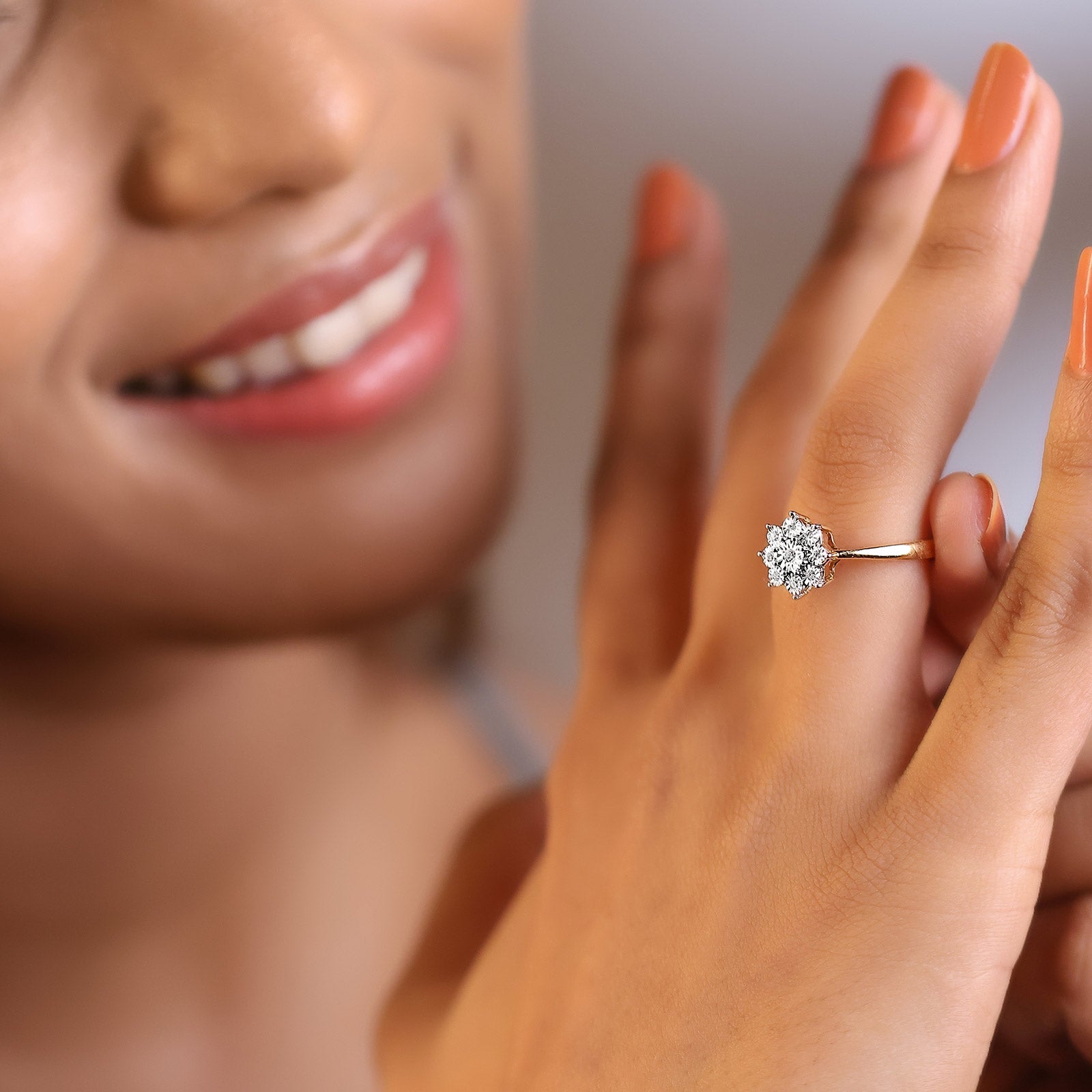 Radiant Cluster Diamond Ring