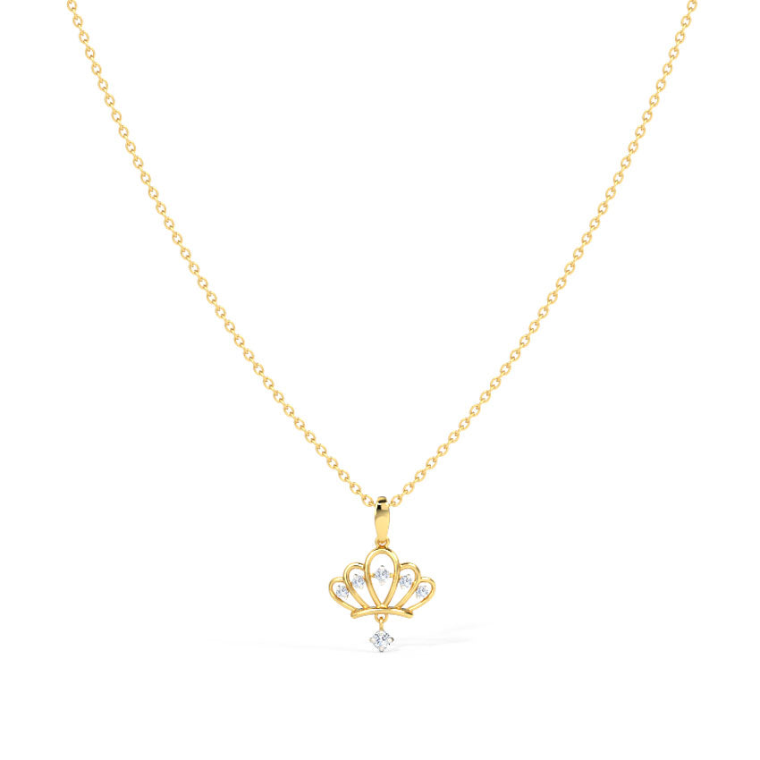 Vintage Crown Diamond Necklace