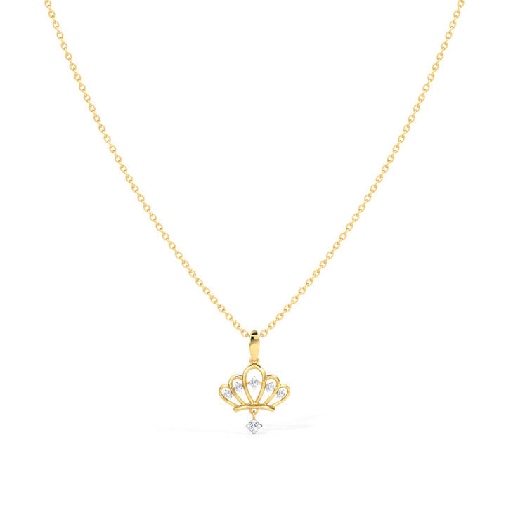 Vintage Crown Diamond Necklace