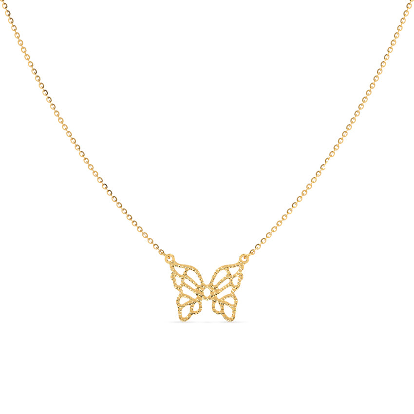 Winsome Butterfly Gold Necklace