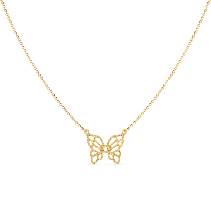 Winsome Butterfly Gold Necklace
