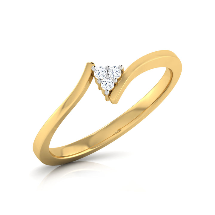 Triad Crossover Diamond Ring