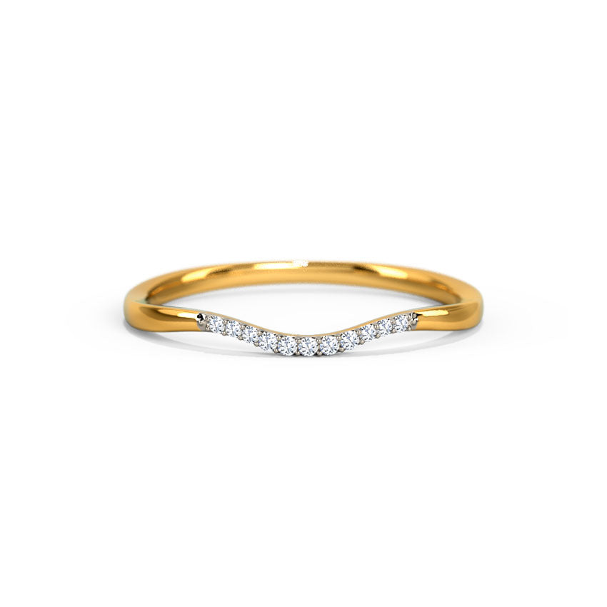Serene Wave Diamond Ring