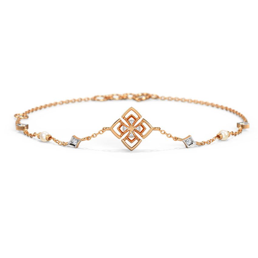 Roselle Floral Pearl Bracelet