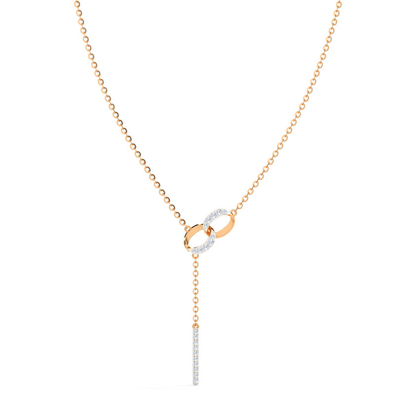 Ovate Interlinked Diamond Necklace
