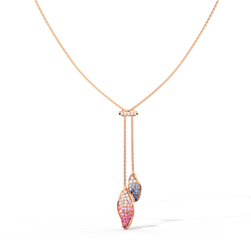 Dual Sway Gemstone Necklace