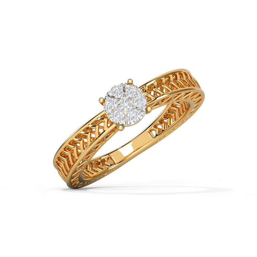Radiant Weave Diamond Ring