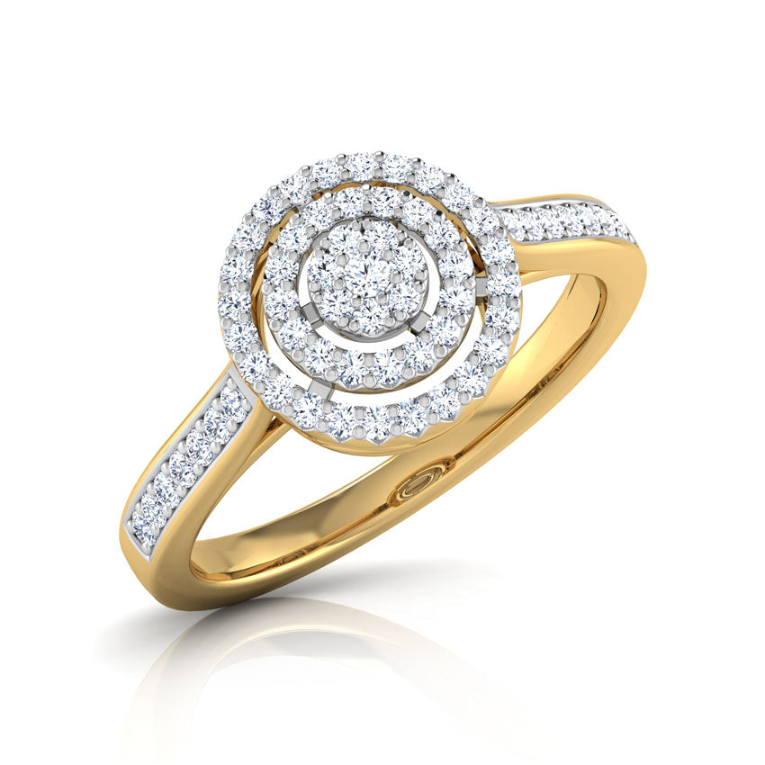Sparkling Wave Diamond Ring