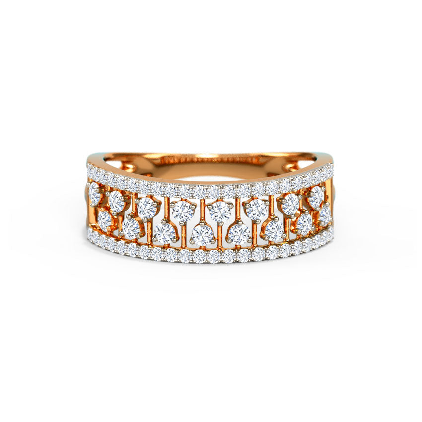 Elegant Align Diamond Band