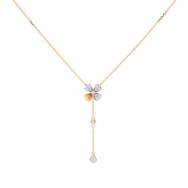 Floral Lariat Diamond Necklace
