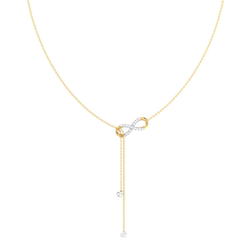 Infinity Love Lariat Diamond Necklace
