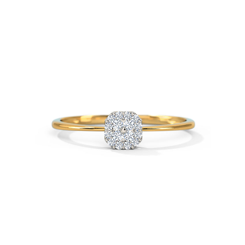 Radiant Bloom Diamond Ring