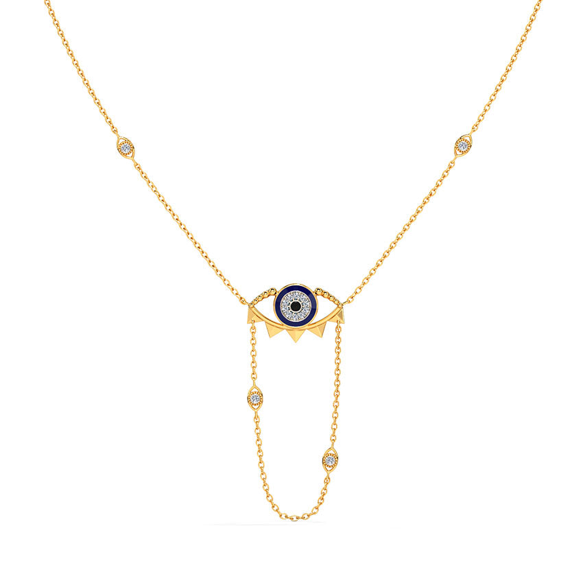 Chic Evil Eye Diamond Necklace