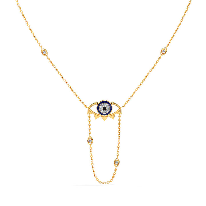 Chic Evil Eye Diamond Necklace