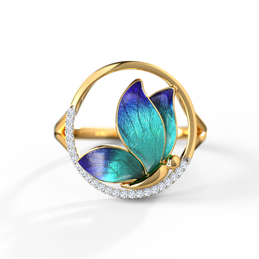 Azure Wings Diamond Ring
