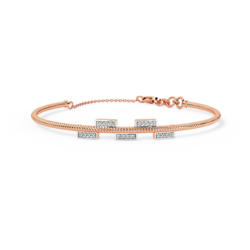 Elara Diamond Tube Bracelet