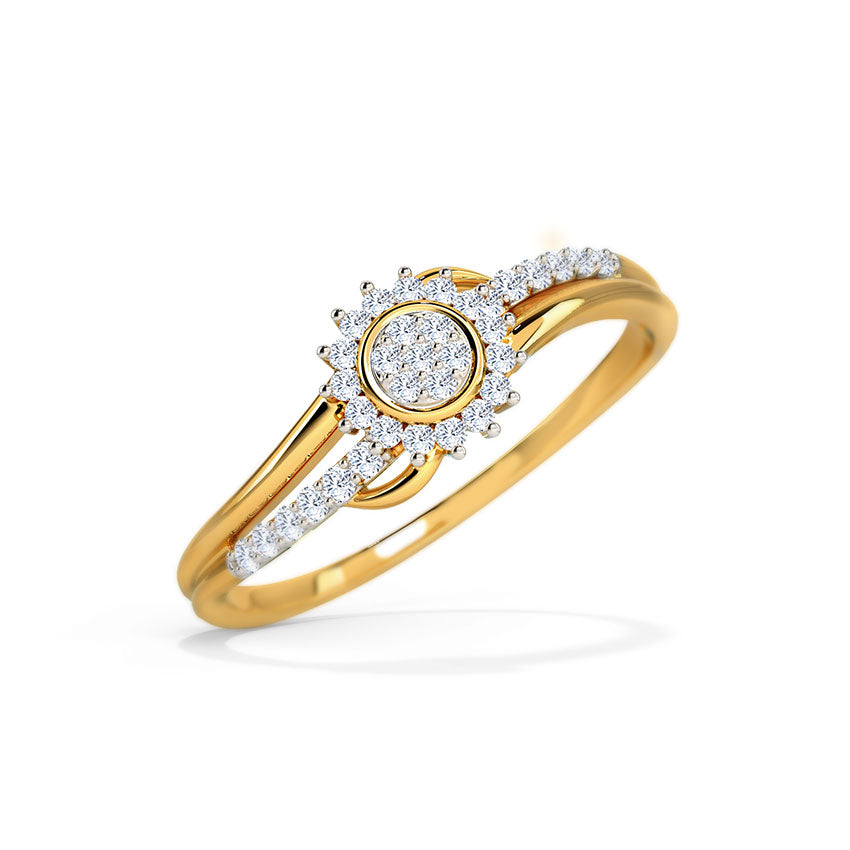 Radiant Crest Diamond Ring