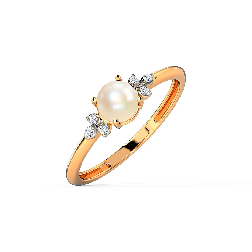 Luminous Pearl Diamond Ring